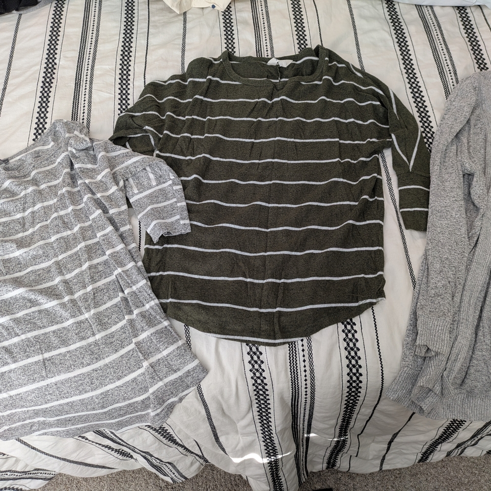 Striped Long Sleeve Tops